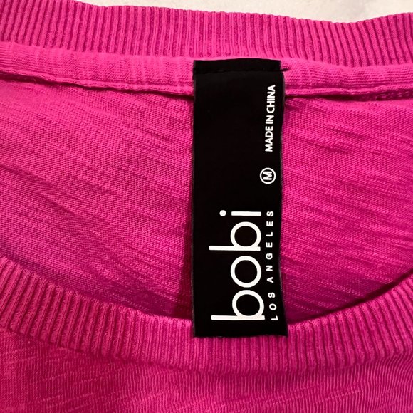 Bobi Los Angeles Short Sleeve Crop Top Pink size M. NWOT - Picture 4 of 4